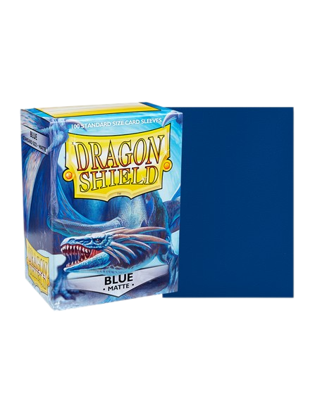Dragon Shield (Standard size) (100) Protective Sleeves - Matte Blue - Image 3