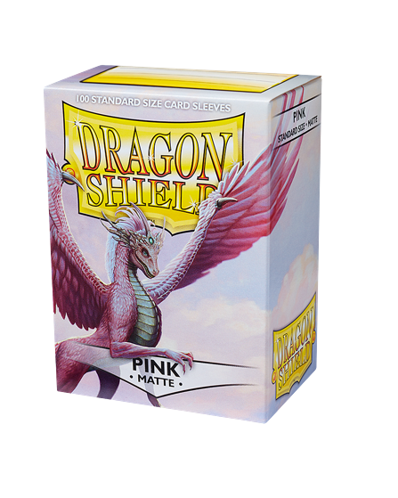 Dragon Shield (Standard size) (100) Protective Sleeves - Matte Pink