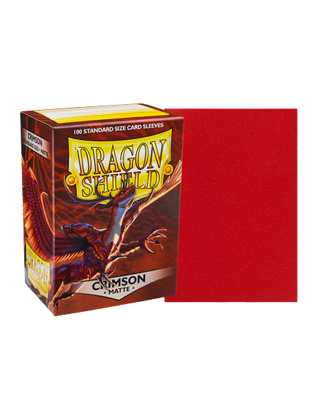 Dragon Shield (Standard size) (100) Protective Sleeves - Matte Crimson