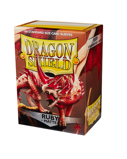 Dragon Shield (Standard size) (100) Protective Sleeves - Matte Ruby