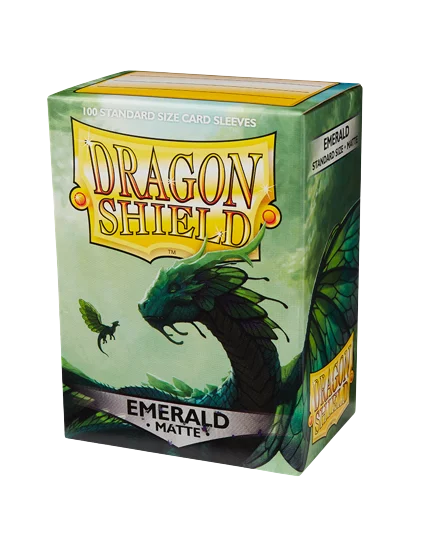 Dragon Shield (Standard size) (100) Protective Sleeves - Matte Emerald