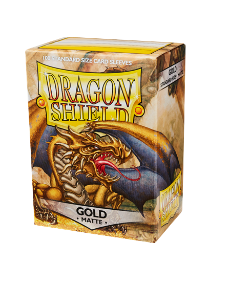 Dragon Shield (Standard size) (100) Protective Sleeves - Matte Gold