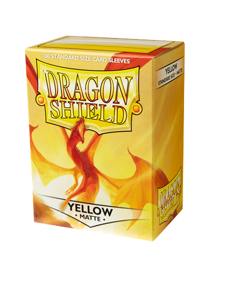 Dragon Shield (Standard size) (100) Protective Sleeves - Matte Yellow