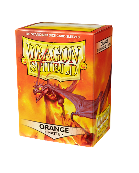 Dragon Shield (Standard size) (100) Protective Sleeves - Matte Orange