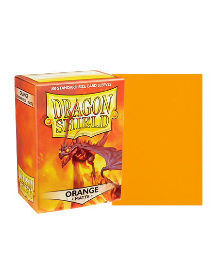 Dragon Shield (Standard size) (100) Protective Sleeves - Matte Orange - Image 2