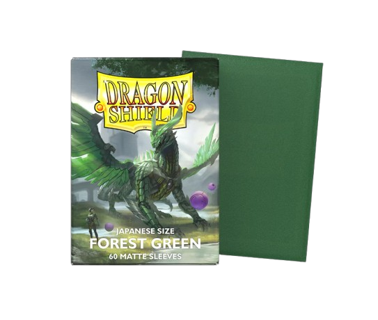 Dragon Shield Japanese Size Card Sleeves - Matte Forest Green (60 Sleeves)