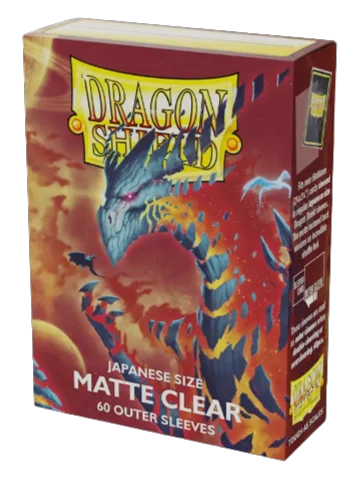 Dragon Shield Japanese Size Card Sleeves - Matte Clear Outer (60 Sleeves)