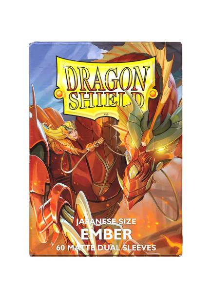 Dragon Shield Japanese Size Card Sleeves - Dual Matte Ember (60 Sleeves)