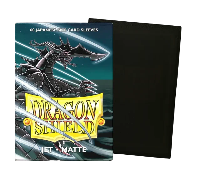Dragon Shield Japanese Size Card Sleeves - Matte Jet (60 Sleeves)